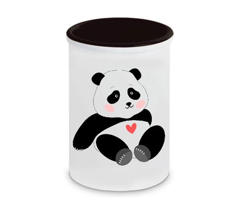 Pot à stylos en céramique Panda Cbkreation