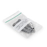 Sachet plastique zip 50% recyclé transparent à bandes blanches 60 microns RAJA 14x22 cm (colis de 1000)