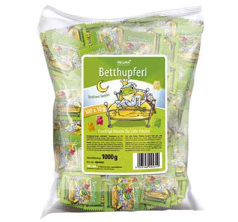 bonbons gélifiés Betthupferl,dans sachet en plastique HELLMA
