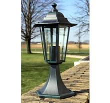 vidaXL Lampe de jardin Vert foncé/Noir Aluminium