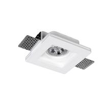 Support Spot GU10 LED Carré Blanc 100x100mm - SILAMP