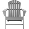 Tectake Chaise de jardin Janis avec repose-pieds Joplin  - gris