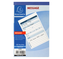 Carnet 10x16cm - Messages Téléphones (1 À La Page) - 100 Feuilles - X 20 - Exacompta