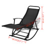 Vidaxl chaise à bascule de jardin acier et textilène noir
