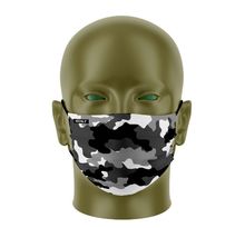 Masque Bandeau - Mono-Couche - Camouflage Gris - Masque tissu lavable 50 fois