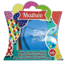 Ballons de baudruche prénom Matheo