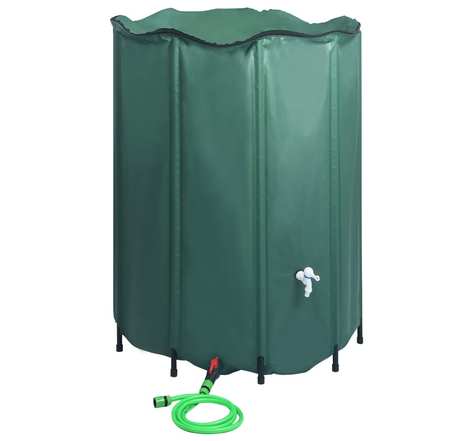 Vidaxl réservoir pliable d'eau de pluie avec robinet 1250 l