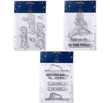 13 Tampons transparents Le Petit Prince Etoiles + Messages + Boa Eléphant
