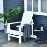Fauteuil de jardin adirondack chaise longue inclinable en bois 97l x 73l x 93h cm blanc