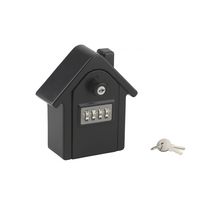 Thirard - boite à clé forme maison à combinaison  4 chiffres  2 clés de secours  noir satiné