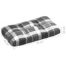 Vidaxl coussins de canapé palette 7 pcs motif à carreaux gris