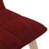 Vidaxl chaises à manger lot de 4 rouge bordeaux tissu