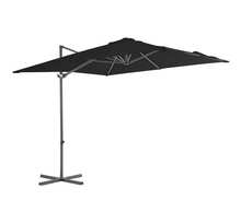 Vidaxl parasol déporté avec mât en acier noir 250x250 cm