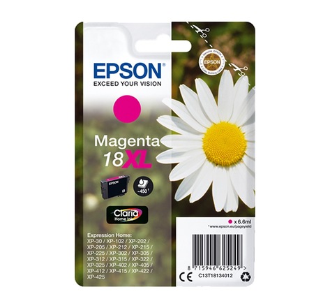 Epson Cartouche d’Encre Claria Home Ink Magenta 18 XL (lot de 2)