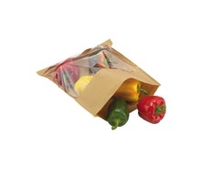 (1 colis   1000 sacs) sac papier liassé avec fenêtre en amidon de maïs 3
