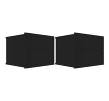 Vidaxl tables de chevet 2 pièces noir 40 x 30 x 30 cm aggloméré