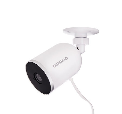 Daewoo Caméra extérieure EF501, Full HD 1080P, Système Audio bidirectionnel, Détection de Mouvement, Noir