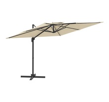 Vidaxl parasol cantilever à double toit blanc sable 300x300 cm