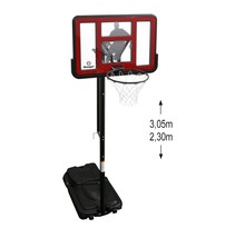Panier de basketball sur pied mobile "king deluxe" hauteur réglable de 2 30m à 3 05m