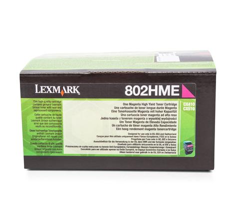 Toner laser original 80c2hme 3000 pages magenta lexmark