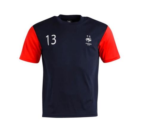 WEEPLAY T-shirt Football FFF Kante - Maillot Adulte 100% coton jersey