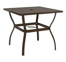 Vidaxl table de jardin marron 81 5x81 5x72 cm acier