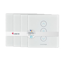 Pack de 4 interrupteurs lumière Filaires & Wi-Fi compatibles Google Home et Amazon Alexa