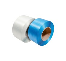 (lot  2 bobines) feuillard polypropylène standard bleu 9mmx0 55mmx3000m