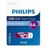 Philips clé usb 2.0 vivid 64 go blanc et violet