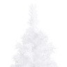 vidaXL Arbre de Noël artificiel d'angle pré-éclairé blanc 210 cm PVC