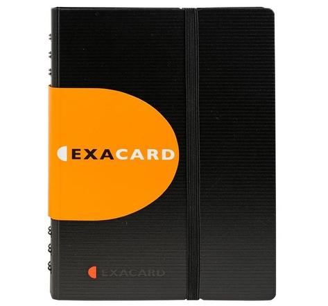 Porte cartes de visite détachable120 cartes 20x14,5cm 75034 EXACOMPTA