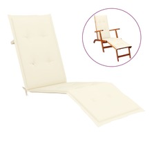 vidaXL Coussin de chaise de terrasse Crème (75+105)x50x3 cm