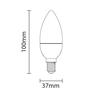 Ampoule e14 led 6w 220v c37 180° dimmable - blanc froid 6000k - 8000k - silamp