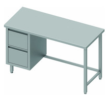 Table inox avec tiroir a gauche sans dosseret - gamme 600 - stalgast - 1700x600