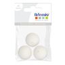 3 perles silicone rondes - 15 mm - blanc