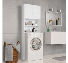 vidaXL Meuble pour machine à laver Blanc 64 x 25,5 x 190 cm Aggloméré