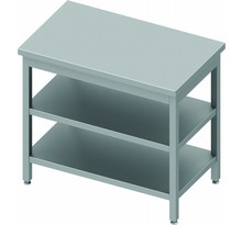 Table inox avec 2 etagères - gamme 600 - stalgast - soudée400x600