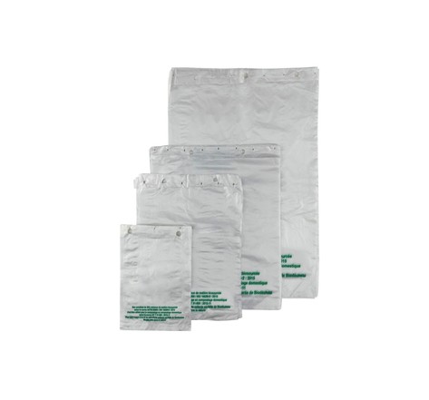 (lot  de 2000 sacs) sac plastique plat standard liassé biosourcé 13 µ transparent