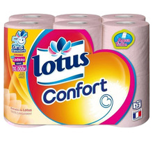 Lotus Confort Rose Et Blanc 12 Rouleaux