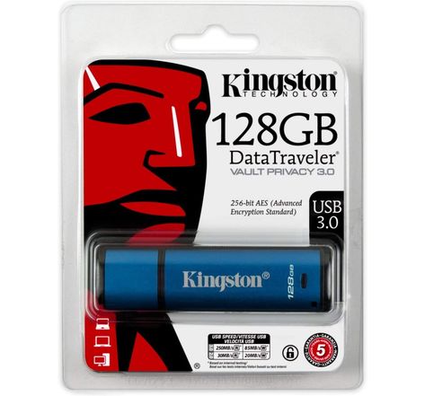 Clé USB 3.0 sécurisée Kingston DataTraveler Vault Privacy 3.0 - 128Go