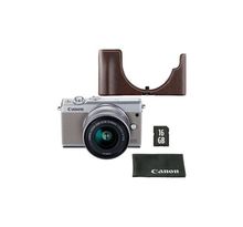 CANON Appareil photo Hybride EOS M100 Gris+15-45mm+Etui+SD 16Go