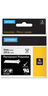 Dymo rhino - étiquettes industrielles autocollantes en polyester  9mm x 5.5m  noir sur blanc