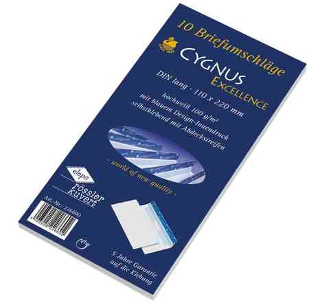Paquet de 10 Enveloppes CYGNUS EXCELLENCE C5 162 x229 mm 100g avec bandes Blanc MAILMEDIA