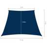 Vidaxl voile de parasol tissu oxford trapèze 4/5x3 m bleu