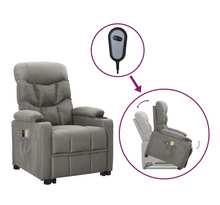 Vidaxl fauteuil de massage inclinable gris clair tissu