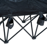Banc de jardin pliable banc de camping pliant portable 6 places dim. 2,65L x 0,48l x 0,80H m métal époxy oxford noir