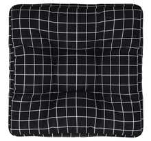 vidaXL Coussin de palette motif à carreaux noir 60x60x12 cm tissu