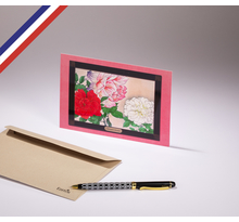 Carte simple art gallery créée et imprimée en france sur papier certifié pefc - fleurs de tanigami
