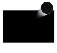 vidaXL Film solaire de piscine PE rectangulaire flottant 8x5 m Noir