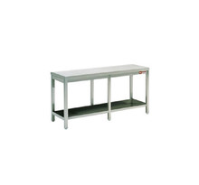 Table de travail inox avec etagère soudée et renfort - gamme 800 - combisteel - 2500x800 2900x800x900mm